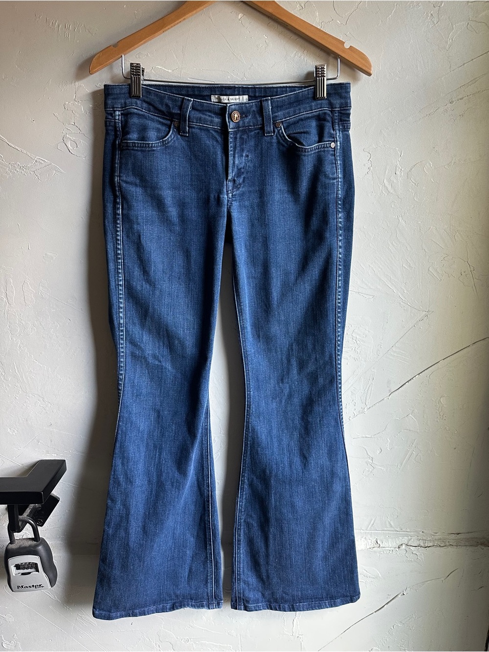 Rich & Skinny Flare Jeans Y2K Low Rise Stretch Denim Made in USA 29